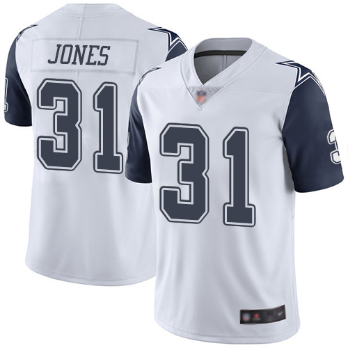 Men Dallas Cowboys Limited White Byron Jones 31 Rush Vapor Untouchable NFL Jersey